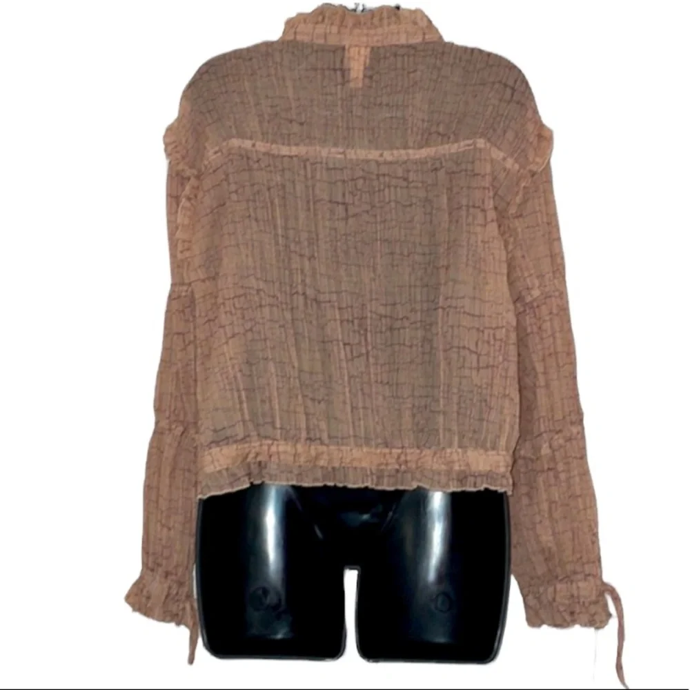 H&M Patterned Ruffle Tie Blouse - Picture 6 of 9
